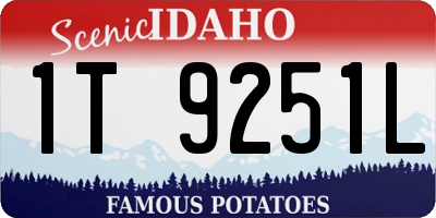ID license plate 1T9251L