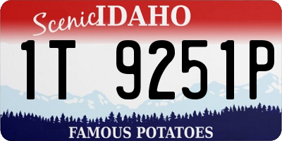 ID license plate 1T9251P