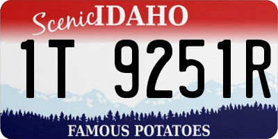 ID license plate 1T9251R