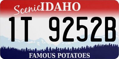 ID license plate 1T9252B