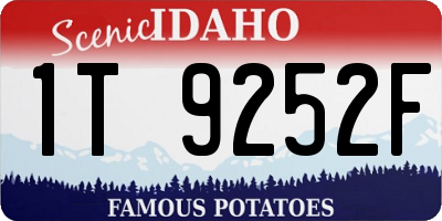 ID license plate 1T9252F