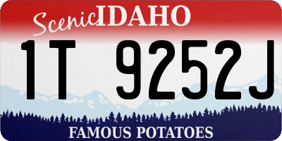 ID license plate 1T9252J