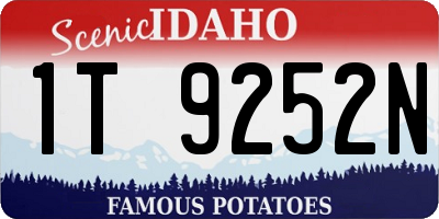 ID license plate 1T9252N
