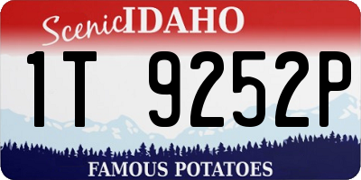 ID license plate 1T9252P