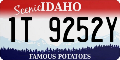 ID license plate 1T9252Y