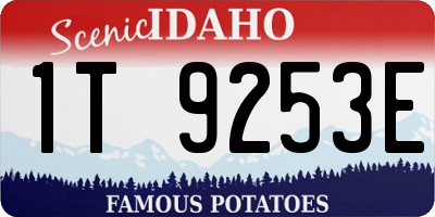 ID license plate 1T9253E