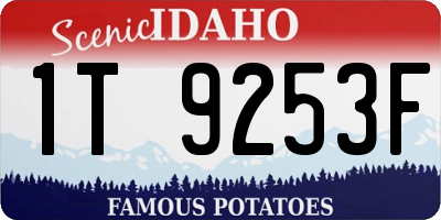 ID license plate 1T9253F