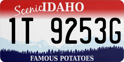 ID license plate 1T9253G