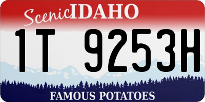 ID license plate 1T9253H