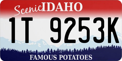ID license plate 1T9253K