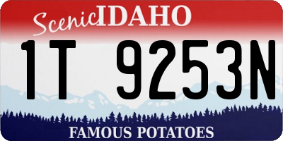 ID license plate 1T9253N
