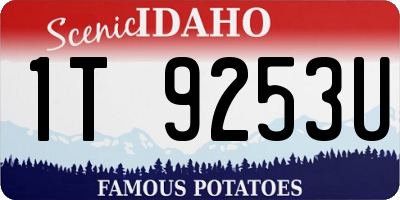 ID license plate 1T9253U