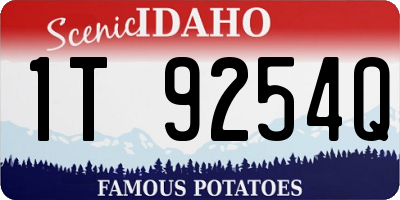ID license plate 1T9254Q