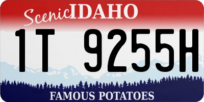 ID license plate 1T9255H