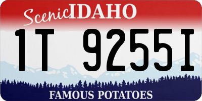 ID license plate 1T9255I