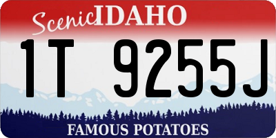 ID license plate 1T9255J
