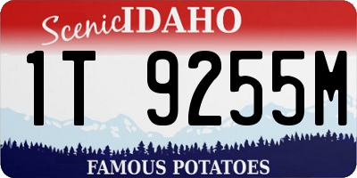 ID license plate 1T9255M