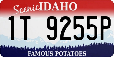ID license plate 1T9255P
