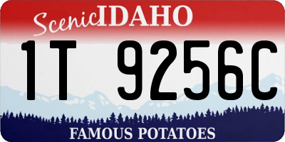 ID license plate 1T9256C