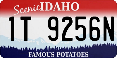 ID license plate 1T9256N