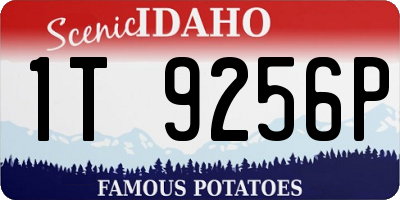 ID license plate 1T9256P