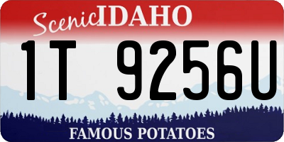 ID license plate 1T9256U