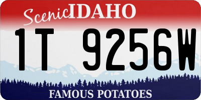 ID license plate 1T9256W