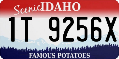 ID license plate 1T9256X