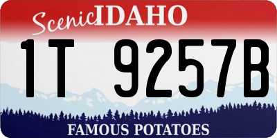 ID license plate 1T9257B