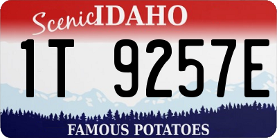 ID license plate 1T9257E