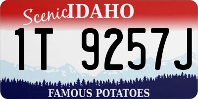 ID license plate 1T9257J