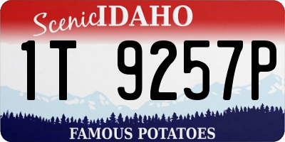ID license plate 1T9257P