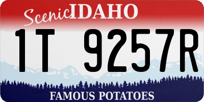 ID license plate 1T9257R