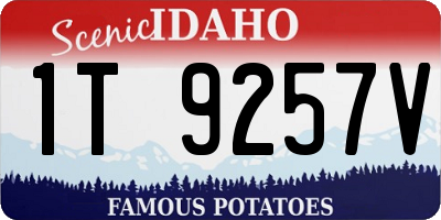 ID license plate 1T9257V