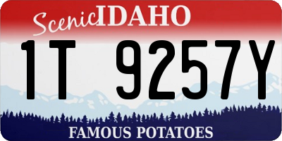 ID license plate 1T9257Y