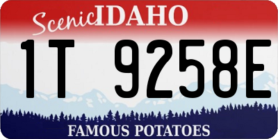 ID license plate 1T9258E