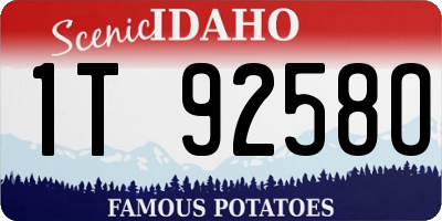 ID license plate 1T9258O