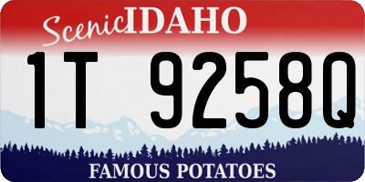 ID license plate 1T9258Q