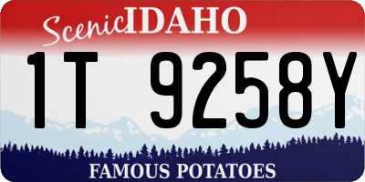 ID license plate 1T9258Y