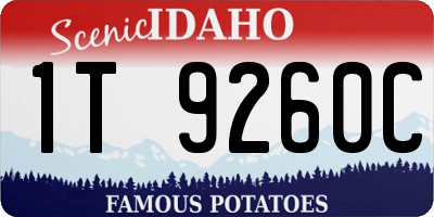 ID license plate 1T9260C
