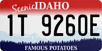 ID license plate 1T9260E