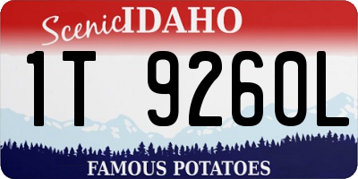 ID license plate 1T9260L