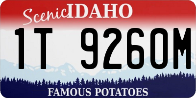 ID license plate 1T9260M