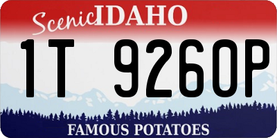 ID license plate 1T9260P