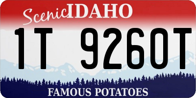 ID license plate 1T9260T