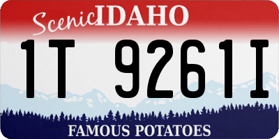 ID license plate 1T9261I