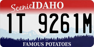 ID license plate 1T9261M