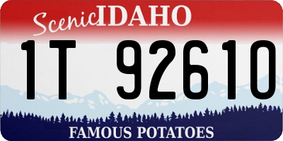 ID license plate 1T9261O