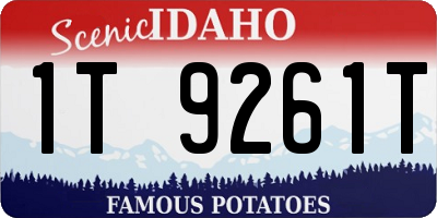 ID license plate 1T9261T