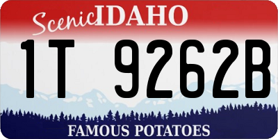 ID license plate 1T9262B
